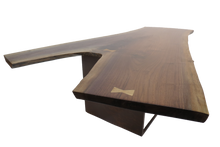 Load image into Gallery viewer, cantilevered cube in black walnut