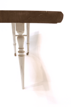 Load image into Gallery viewer, three-legged, black walnut crotch side table (sold)