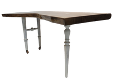 Load image into Gallery viewer, three-legged, black walnut crotch side table (sold)