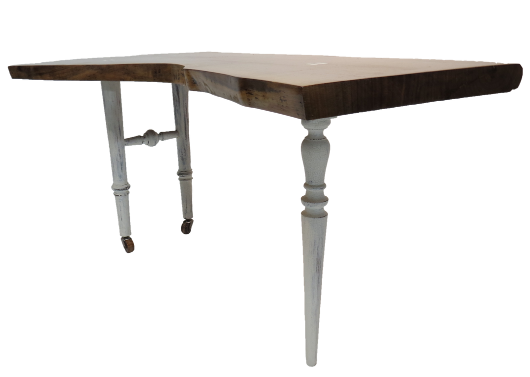three-legged, black walnut crotch side table (sold)