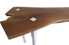 Load image into Gallery viewer, three legged black walnut, cantilevered console (sold)